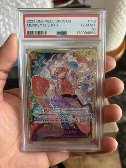 2023 One Piece TCG Monkey D Luffy Gear 5 SEC OP05-119 PSA 10 EN Alternate Art - Image 3