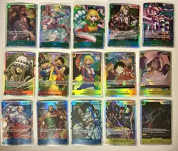 One Piece TCG - English - 15 High Rarity Parallel Rares - Shanks, Luffy & More! - Image 1