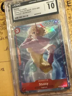 One Piece 2025 Gear 5 Starter Deck St21-006 Stussy Alt Art CGC 10 - Image 2