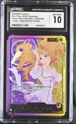 One Piece Charlotte Pudding SP OP08-058 Anime 25th Collection EB02 CGC 10 - Image 1