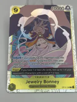 One Piece Carrying On His Will Jewelry Bonney OP13-108 Foil Super Rare SR - Image 3