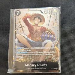 Bandai One Piece CCG Monkey.D.Luffy Character Card P-075 - Image 1