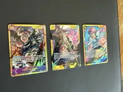 OPTCG Secret Rare lot SEC 3 3xcards One Piece card game Koby Trafalgar Law - Image 2