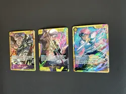 OPTCG Secret Rare lot SEC 3 3xcards One Piece card game Koby Trafalgar Law - Image 3