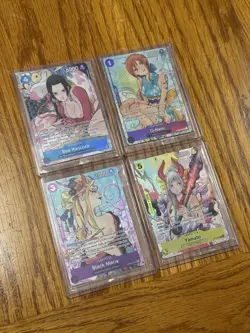 One Piece TCG Illustration Box 1 & 2 Cards Nami, Boa, Black Maria, Yamato SEALED - Image 1
