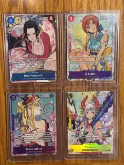 One Piece TCG Illustration Box 1 & 2 Cards Nami, Boa, Black Maria, Yamato SEALED - Image 2