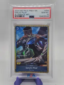 2024 ONE PIECE PRB01 EN SANJI’S PILAF #056 ALTERNATE ART PSA 10 - Image 1