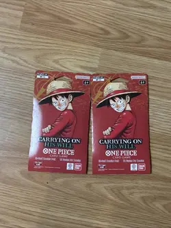 One Piece Card Game Carrying On His Will Booster Sleeve OP13 English Lot Of 2 - Image 2