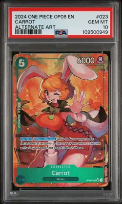 2024 ONE PIECE OP08-TWO LEGENDS ALTERNATE ART #023 CARROT PSA 10 - Image 1