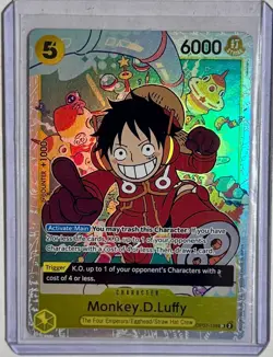 One Piece Monkey D Luffy OP07-109 SR 500 Years In The Future English NM - Image 1
