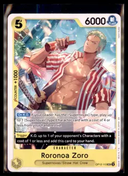 One Piece Legacy of The Master Roronoa Zoro OP 12-113 Lot 4 - Image 1
