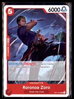 One Piece A Fist of Divine Speed Roronoa Zoro OP 11-016 Lot 2 - Image 1