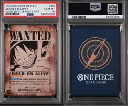 2025 ONE PIECE CARRYING ON HIS WILL WANTED ALT ART #118 MONKEY D. LUFFY PSA 10 - Image 3