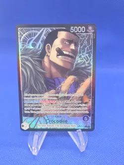 One Piece The Azure Sea’s Seven Crocodile OP14-079 Alternate Alt Art Leader NM - Image 1
