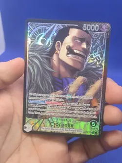 One Piece The Azure Sea’s Seven Crocodile OP14-079 Alternate Alt Art Leader NM - Image 2