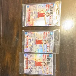 Bandai Namco One Piece CCG US Voyage Promo Monkey D. Luffy Lot (3 cards) - Image 1