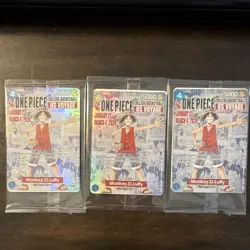 Bandai Namco One Piece CCG US Voyage Promo Monkey D. Luffy Lot (3 cards) - Image 4