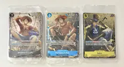(3x Sealed) One Piece Tin Promo Set - Portgas D. Ace Sabo Monkey D. Luffy - Image 1