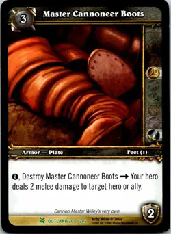 Master Cannoneer Boots 200/246 World Of Warcraft Fires Of Outland Light Play - Image 1