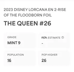 PSA 9 💫 FOIL - The Queen Commanding Presence 26/204 Rare Disney Lorcana EN 2 - Image 3