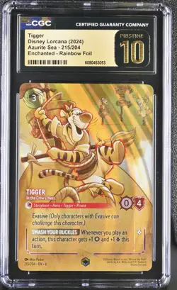 Disney Lorcana Tigger In the Crow's Nest Enchanted EN 6 215/204 CGC PRISTINE 10 - Image 1