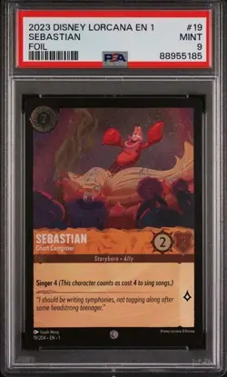 2023 Disney Lorcana the First Chapter Sebastian Court Composer FOIL PSA 9 MINT - Image 1
