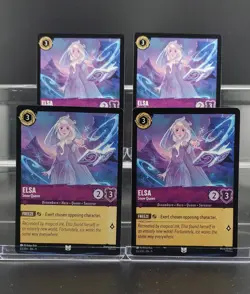 Disney Lorcana Elsa - Snow Queen 53/204 Fabled Uncommon 4 Cards Set - Image 1