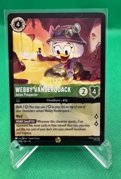 Disney Lorcana - WitW - Webby Vanderquack Junior Prospector 93/204 Legendary NM - Image 1