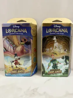 Disney Lorcana Into the Inklands Starter Deck Set of 2 - Sealed w/Booster Packs - Image 1