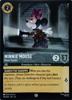 181/204 MINNIE MOUSE GHOST HUNTER EN10 COMMON DISNEY LORCANA CARD - Image 1