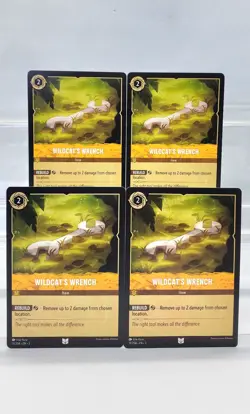 Disney Lorcana Wildcat's Wrench 31/204 4 Cards Playset Into the Inklands - Image 1