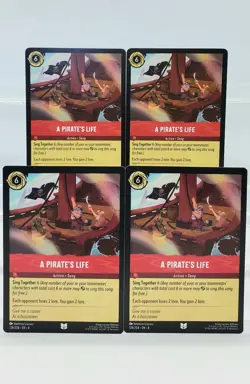 Disney Lorcana A Pirate's Life 128/204 Ursula's Return - 4 Cards Playset - Image 1