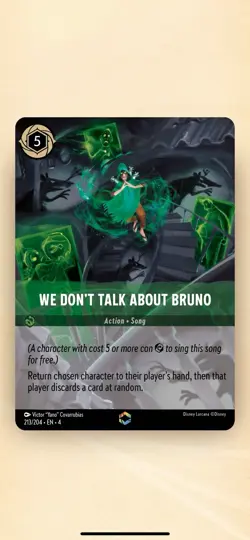 Disney Lorcana Enchanted Ursula's Return Card 213/204 We Don't Talk About Bruno - Image 1