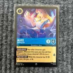 Disney Lorcana Fabled Alice Growing Girl 160/204 Super Rare Non Foil NM - Image 1