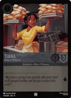 Tiana Diligent Waitress Foil 179/204 Fabled Disney Lorcana - Image 1