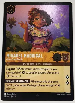 Disney Lorcana TCG - Mirabel Madrigal Gift of the Family - Cold Foil - 18/204 UR - Image 1