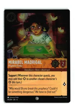 MIRABEL MADRIGAL PROPHECY FINDER 19/204 COLD FOIL DISNEY LORCANA NM - Image 1