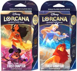 Disney Lorcana First Chapter Starter Deck Amber & Amethyst + Sapphire & Steel - Image 1