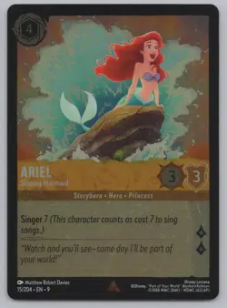 Disney Lorcana Cold Foil - Ariel - Singing Mermaid 15/204 - Fabled - Image 1
