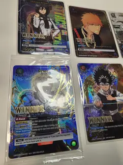 UNION ARENA 6 Winner Cards Ichigo, Opm, YYH, Ink, AOT GOING UP! INVEST PSA - Image 2