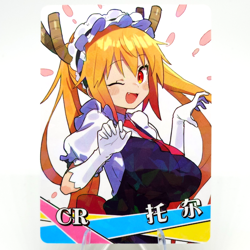 Tohru CR - Kobayashi's Dragon Maid - Goddess Story Anime Waifu Trading Card - Image 1