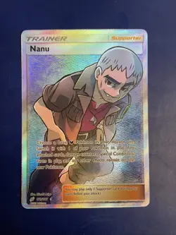 Pokemon Nanu 179/181 Sun & Moon Team Up Ultra Rare Full Art Near Mint - Image 1