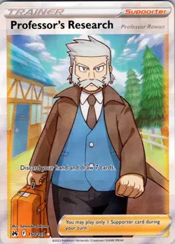 Professor's Research (Full Art) 150/159 Crown Zenith Pokemon TCG NM - Image 1