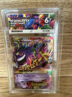 Pokemon TCG M Gengar EX Gold Secret Rare Card Phantom Forces 121/119 - Image 1