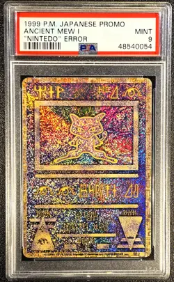 PSA 9 Ancient mew I Promo holo "Nintedo" Error Japanese Pokemon Card - Image 1