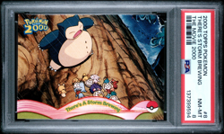 Pokemon Card There's A Storm Brewing #8 Topps The Movie 2000 Snorlax PSA 8 - Image 1