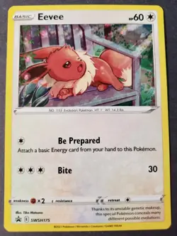 Eevee SWSH175 Black Star Promo Fusion Strike NM Pokemon Card! Fast Shipping - Image 1