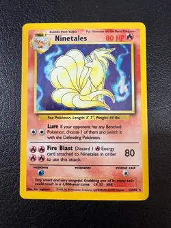 Pokemon WOTC 1999 Base Set Ninetales Rare Holo Vintage Pokemon Card NM - Image 1