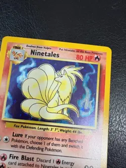 Pokemon WOTC 1999 Base Set Ninetales Rare Holo Vintage Pokemon Card NM - Image 3