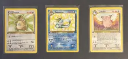 1st Ed Vaporeon, Clefable, and Other Jungle Set WOTC Pokemon Card Lot - Image 1